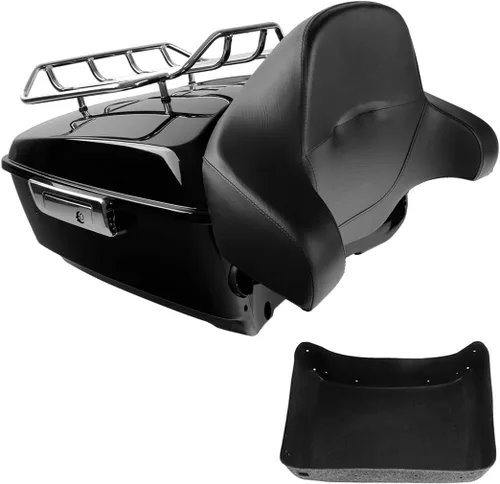 TCMT Caja de maletero para motocicleta King con respaldo envolvente, portaequipajes para Harley Davidson 2014-2025 Touring CVO Road King Road Glide