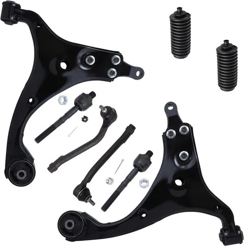 Miniatura 85 de Detroit Axle - Kit de brazos de control de extremo delantero de 8 piezas para Dodge Dakota 00-04, Durango 00-03, 4 brazos de control superior e