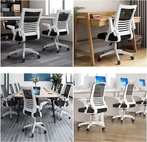 Miniatura 6 de Office Desk Computer Chair Ergonomic Mesh Gaming Chair with Mid-Back Design, Comfortable Lumbar Support, Adjustable Height, and Swivel Function for