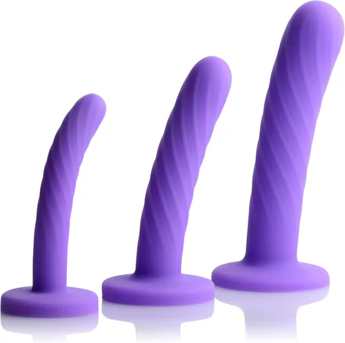 Tri-Play - Juego de consolador de silicona de 3 piezas Púrpura