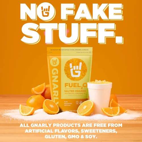 Miniatura 8 de Gnarly Nutrition Fuel2O Electrolítico en polvo, bebida naranja salada – Certificado NSF Sport – Solución de electrolitos, combustible, reposición