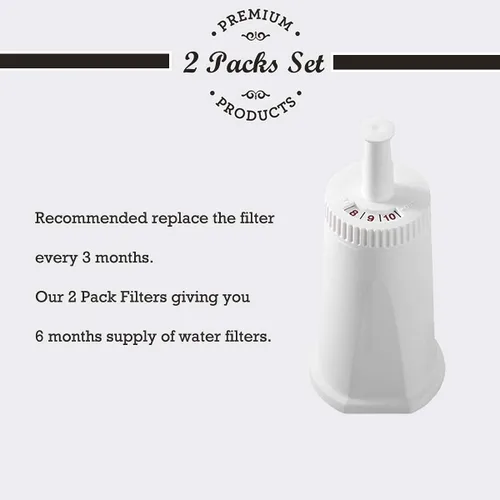 Miniatura 4 de Paquete de 2 filtros de agua de repuesto compatibles con Breville Sage Claro Swiss para máquina de café espresso Oracle Barista Bambino