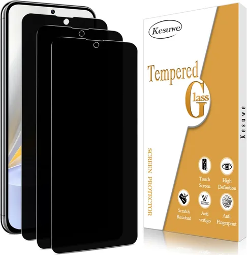 Miniatura 8 de Paquete de 3 protectores de pantalla de privacidad para Samsung Galaxy S23 5G, película de vidrio templado privado antiespía, compatible