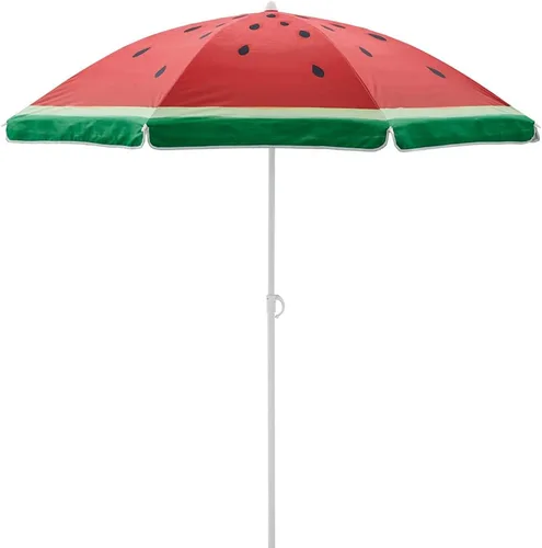 Sombrilla de playa al aire libre de 6.5 pies con anclaje de arena, inclinación y protección solar UV50+, ligera y portátil, perfecta para playa,