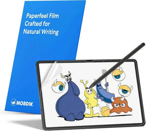 Miniatura 12 de MOBDIK Paquete de 2 protectores de pantalla Paperfeel compatibles con iPad Air 3 2019/iPad Pro 10.5 2017, película mate, antirreflejos, menos