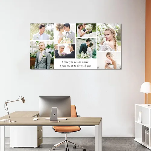 Miniatura 3 de LZIMU Lienzo de fotos de collage personalizado, arte de pared, lienzo de imágenes personalizadas, lienzo para decoración del hogar
