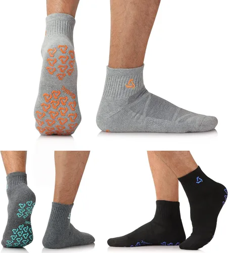 Miniatura 6 de Ozaiic Calcetines de agarre antideslizantes para yoga hogar entrenamiento barra pura pilates hospital calcetines de cojín ideales para hombres