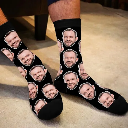 Miniatura 27 de Yofair Calcetines personalizados con foto – Calcetines divertidos personalizados con imagen – Regalos de Navidad personalizados para hombres
