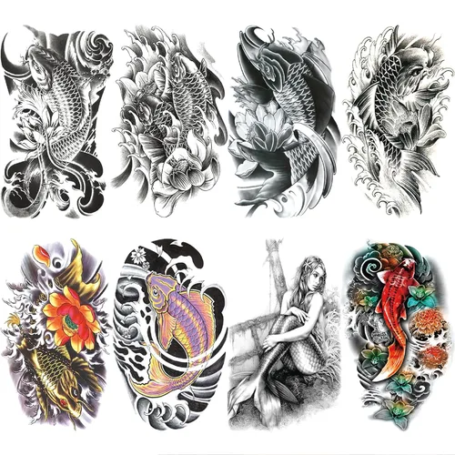 Miniatura 12 de Tatuaje temporal romano de guerrero genial para hombres, gran negro realista 3D griego Dios gladiador tatuaje falso adulto adolescente niño