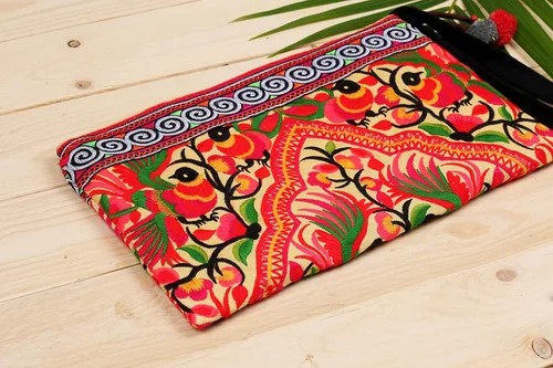 Miniatura 3 de changnoi Bolsa de mano hecha a mano, bolsa de cosméticos bordada Hmong Tribes