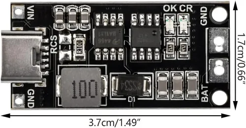 Miniatura 5 de Adeept Tipo-C USB-C 2S 2A 18650 21700 3.7V Módulo de carga de batería de litio Placa de carga Step-Up Boost Li-Po polímero USB C a 8.4V