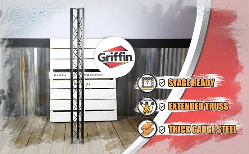 Miniatura 5 de GRIFFIN Extensión de Segmento de Cimbra Triangular de 5 pies (Serie Stage-MountPRO) – Cimbra de Iluminación Extra para Puestos de DJ, Estructuras