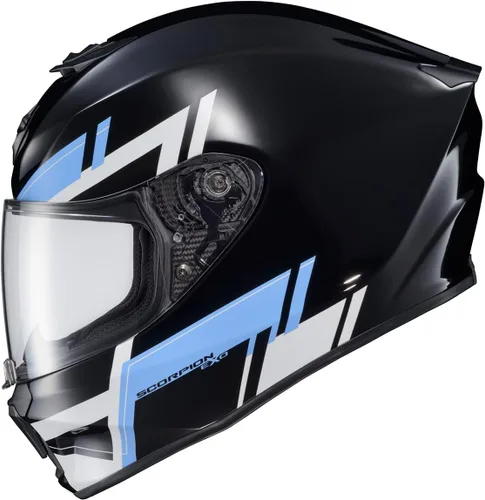 ScorpionEXO R420 - Casco integral y urbano para motocicleta, de policarbonato, con bolsillos para altavoces, certificación DOT y Snell, para adultos
