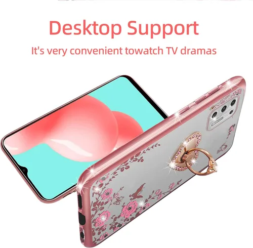 Miniatura 4 de Funda para Moto g Stylus 2021, Motorola g Stylus 4G 2021 para mujer, con purpurina, cristal, mariposa, corazón, floral, TPU de lujo, bonita funda
