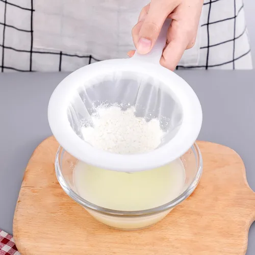 Miniatura 3 de Xeahung Coladores de plástico y coladores de malla fina, coladores de malla de nailon para cocina, colador de malla pequeño con asa, filtro