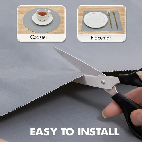Miniatura 8 de Viseeko Revestimiento para estantes y cajones para gabinetes de cocina, revestimientos de gabinete no adhesivos para estantes, papel de estante