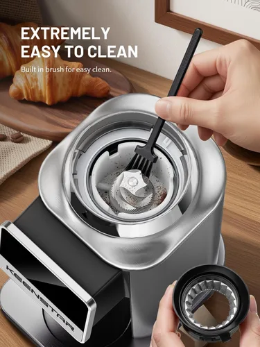 Miniatura 7 de Keenstar Molinillo de café cónico, molinillo de granos de café con 34 ajustes de molienda para uso doméstico, temporizador de precisión, pantalla