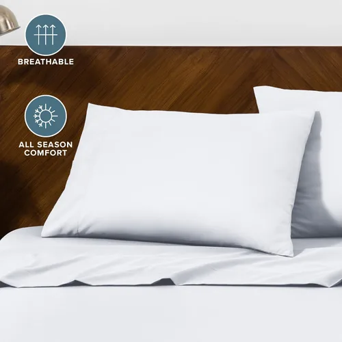Miniatura 5 de Bare Home Juego de 2 fundas de almohada de microfibra de tamaño estándar, fundas de almohada refrescantes, doble cepillado, fácil cuidado, cierre