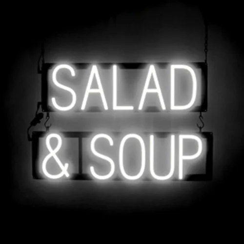 Miniatura 19 de SpellBrite DELI Sign Letrero relacionado con delicatessen con aspecto neón, fuente de luz LED azul 13.4 x 6.3 pulgadas
