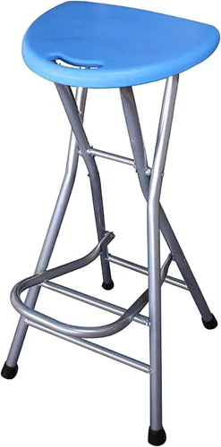 HM&DX Taburetes plegables para adultos, portátil, taburete plegable de 28 pulgadas, resistente, taburetes de bar altos para interiores con asa,