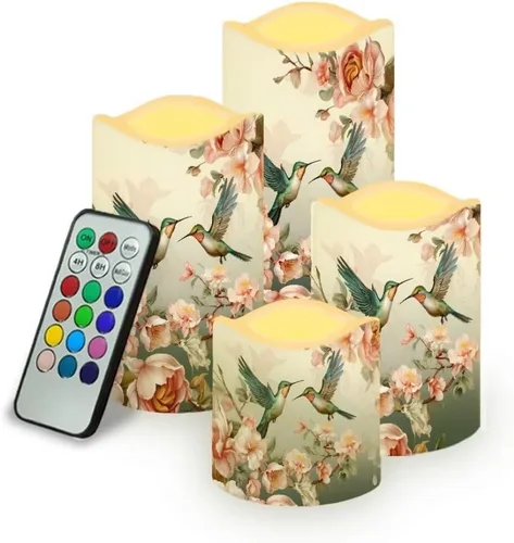 Miniatura 28 de Jeiento American Flag Flameless Candles 4 Pack 4th of July Home Decoration Flower American Flag LED Candles Battery Operated with Timer Remote
