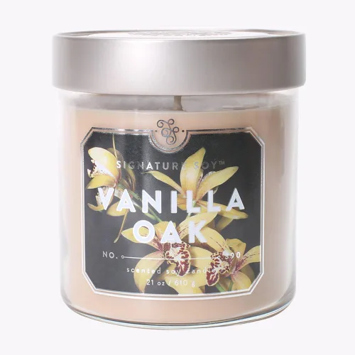 Miniatura 36 de Signature Soy Vela perfumada con tapa de roble de vainilla en tarro grande Roble Vain