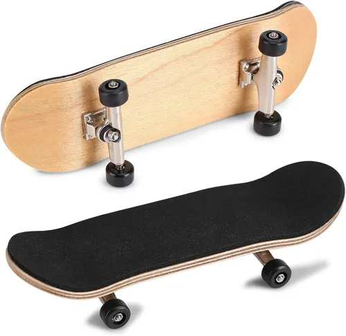 Miniatura 8 de GLOGLOW Fingerboard - Patineta profesional de madera de arce de 1.339 in con camiones de aleación, ruedas CNC, herramientas, funda de plástico