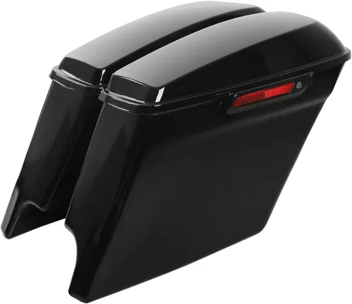 Miniatura 9 de XFMT Alforjas para motocicleta de 5 pulgadas, extendidas con cierres cromados para Harley Touring Road King, Street Glide Road Glide Electra Glide