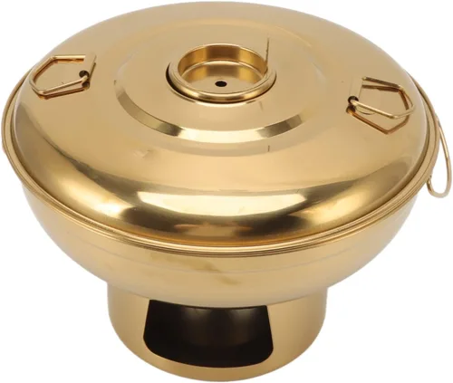 Olla de acero inoxidable portátil de carbón de leña pequeña olla de hielo seco pequeña para una persona té de leche para suministros para el hogar