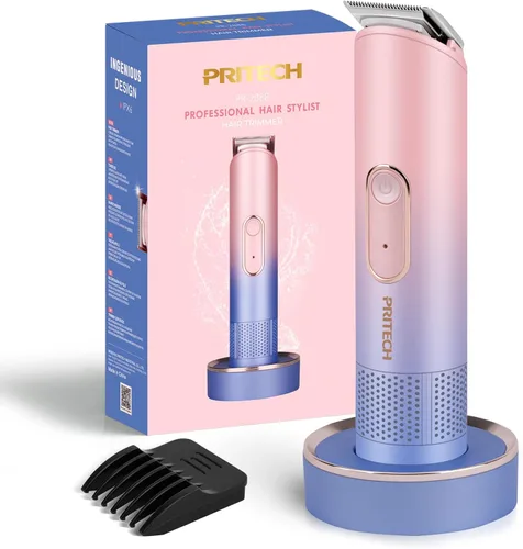 PRITECH Recortadora de cabello para mujer, recortadora de bikini recargable para mujer, cabello púbico, uso húmedo y seco, afeitadora eléctrica sin