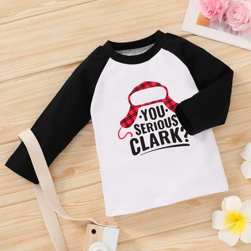 Miniatura 3 de JEELLIGULAR Camiseta de Navidad para niños y niñas, camiseta de manga larga con estampado de letras para bebés, ropa de festival de 6 meses a 5 años