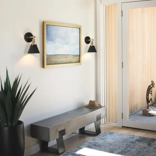 Miniatura 6 de KSANA Apliques de Pared Negros, Lámparas de Pared Modernas de Estilo Granja en Oro para Dormitorio, Sala de Estar, Pasillo