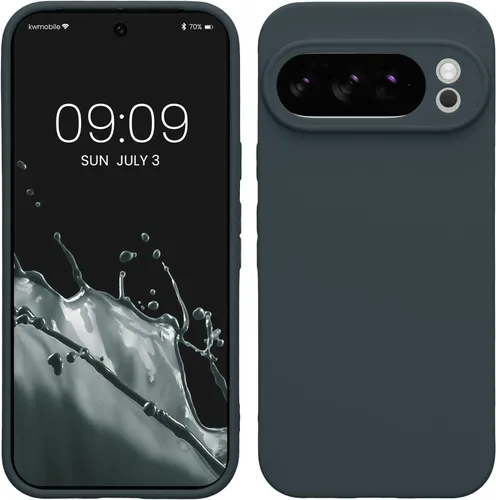 Miniatura 145 de kwmobile Funda compatible con Google Pixel 9 Pro - Funda protectora delgada de TPU para teléfono - Acabado mate suave - Negro mate