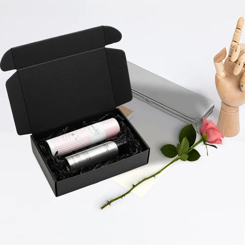 Miniatura 5 de Mcfleet Cajas de envío negras de 9 x 6 x 2 pulgadas, paquete de 24 cajas de correo de cartón corrugado para pequeñas empresas, con bloqueo de Negro