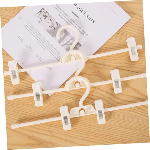 Miniatura 3 de Housoutil Perchas para pantalones para faldas, colgador de corbatas, colgador de trajes, perchas con clip para colgar colgadores, colgadores