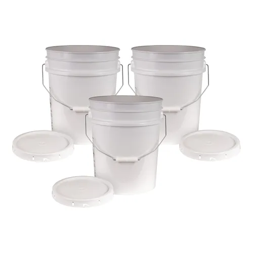 Miniatura 8 de ATERET Cubo y tapa blanca de 5 galones, cubo multiusos duradero de 90 mil, grado alimenticio, plástico sin BPA, fabricado en Estados Unidos
