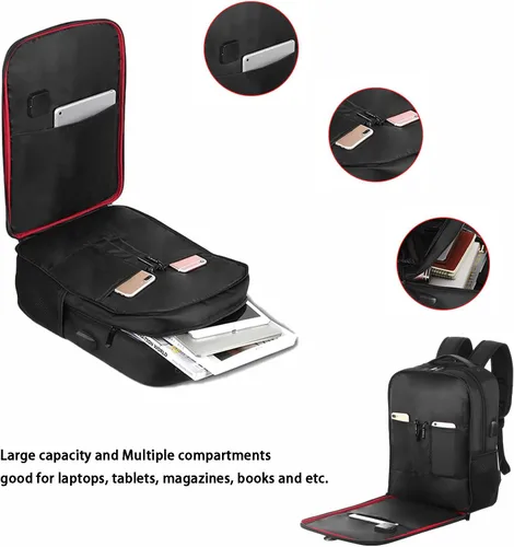 Miniatura 3 de 14W Solar Backpack - Waterproof, Smart USB Charging Backpack, Ergonomic Multifunction Laptop Bag Outdoor Hiking Backpack, Perfect for Business