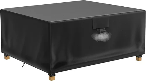 Miniatura 9 de Funda rectangular para mesa auxiliar, 100% impermeable, 46 x 26 x 13 pulgadas, funda para muebles de comedor, mesas de centro de picnic, sillas