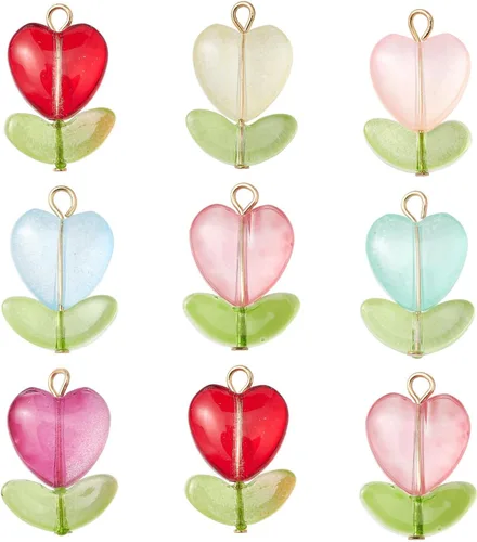Miniatura 16 de Ipotkitt 100 dijes de cristal colorido con forma de lágrima de cristal facetado para hacer aretes, collares, joyas