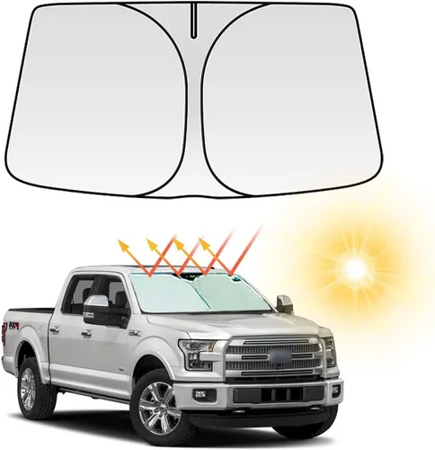 Parasol plegable para parabrisas delantero de automóvil, ajuste personalizado para Ford F-150 F150 2015-2020 Lariat, King Ranch, Platino, XL XLT