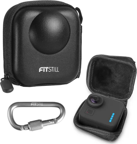 FiTSTILL Mini estuche de almacenamiento de PU para Go Pro Max 2019/Go Pro Max 2025, funda protectora de viaje rígida Kit de accesorios