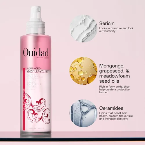 Miniatura 3 de Ouidad Control de clima avanzado Restore + Revive Spray bifásico - Refresca los rizos entre días de lavado, añade humedad y brillo con aceites