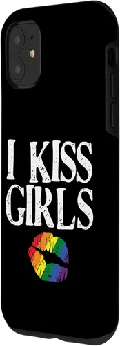 Miniatura 2 de iPhone 11 I Kiss Girls Rainbow Lips Gay Lesbian Pride Flag LGBT estuche de regalo