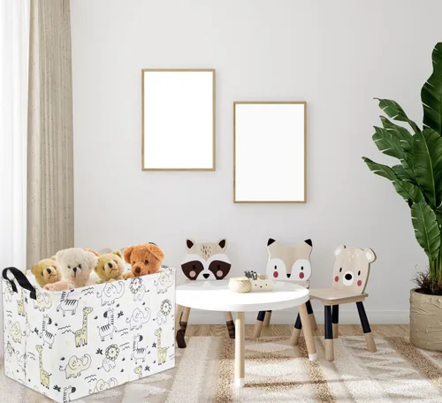 Miniatura 5 de Cestas para Bebé Cestas de Juguetes para Niños y Niñas Cesta de Regalo del Bosque Vacía Bonita Contenedor de Almacenamiento Caja Organizadora Animal