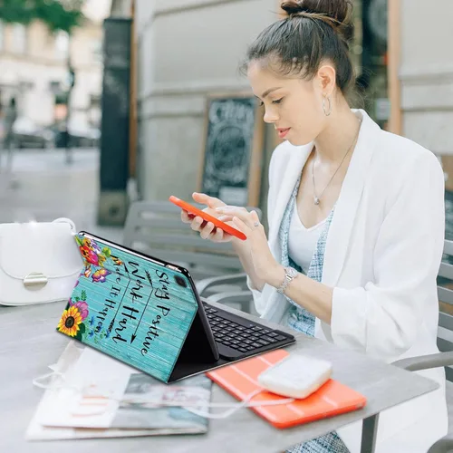 Miniatura 8 de DEGDFSGR Funda para Samsung Galaxy Tab A8 10.5 con teclado, teclado inalámbrico desmontable cierre magnético, funda protectora para Samsung Tab A8