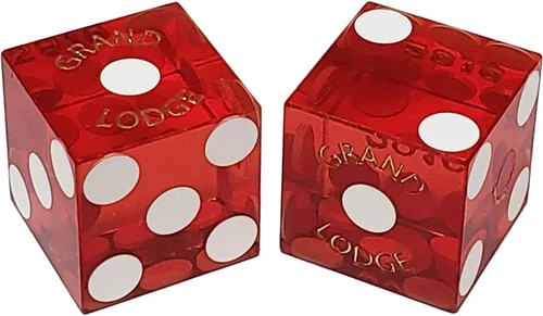 Miniatura 27 de Cyber-Deals Amplia selección de dados de 0.748 in pares de dados auténticos Nevada Casino TablePlayed dados Harveys Lake Tahoe púrpura pulido