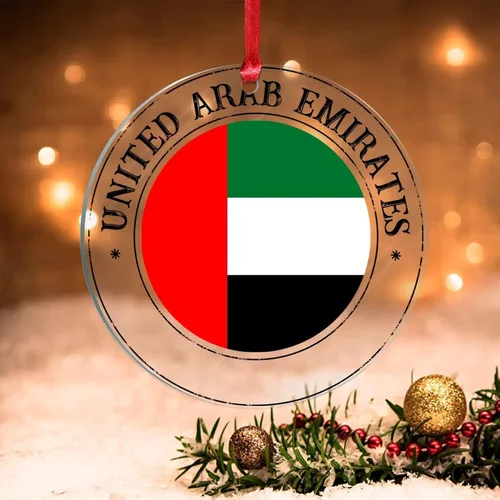 Miniatura 8 de Adorno de árbol de Navidad de Bahamas, bandera de las Bahamas, adornos acrílicos para decoraciones de Navidad, bandera nacional, recuerdo del país