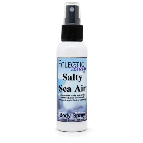 Eclectic Lady Spray corporal Salty Sea Air, 2 onzas, espray corporal para mujeres con fragancia limpia, ligera y suave, colonia con aroma suave y