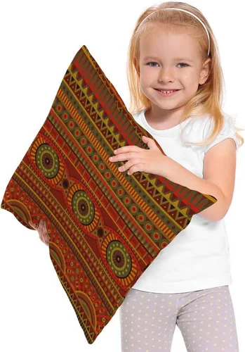 Miniatura 3 de Funda de almohada con patrón tribal, diseño abstracto de rayas étnicas africanas, patrón de cultura redonda, cuadrada, cojín para el hogar