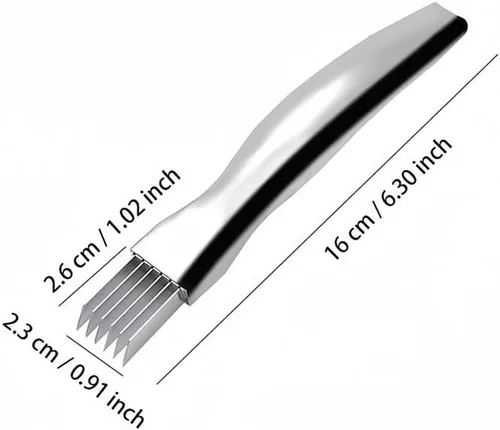 Miniatura 3 de Shred Silk The Knife, cuchillo de cebolla verde picada de acero inoxidable 2024, picador rápido de alimentos, cortador afilado de cebolleta para 1pcs
